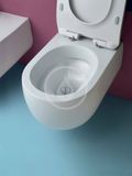 Sapho Kerasan Flo - Závesné WC Norim, Rimless, biela