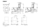 Villeroy &amp; Boch Subway 2.0 - WC kombi nádrž, 370x180 mm, CeramicPlus, alpská biela