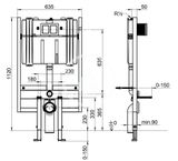 Villeroy &amp; Boch ViConnect - Predstenová inštalácia Compact na závesné WC, 112 cm, so splachovacou nádržkou pod omietku