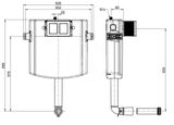 Villeroy &amp; Boch ViConnect - Splachovacia nádržka pod omietku na WC Compact, 73 cm, pre murované steny