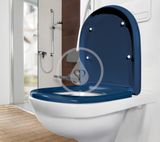 Villeroy &amp; Boch ViCare - WC sedadlo, SoftClosing, QuickRelease, AntiBac, modrá