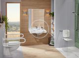 Villeroy &amp; Boch ViCare - Závesné WC bezbariérové, zadný odpad, DirectFlush, CeramicPlus, alpská biela