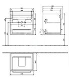 Villeroy &amp; Boch Avento - Umývadlová skrinka, 580x514x452 mm, 2 zásuvky, Crystal White
