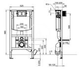 Villeroy &amp; Boch ViConnect - Predstenová inštalácia na závesné WC, 98 cm, so splachovacou nádržkou pod omietku