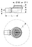 Geberit Príslušenstvo - Sprchová odpadová súprava d90, s krytom odpadového ventilu, chróm