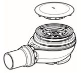 Geberit Príslušenstvo - Sprchová odpadová súprava d90, s krytom odpadového ventilu, chróm