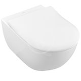 Geberit Duofix - Modul na závesné WC s tlačidlom Sigma01, alpská biela + Villeroy Boch - WC a doska, DirectFlush, SoftClose, CeramicPlus