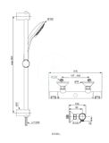 Ideal Standard CeraTherm - Sprchový set T25 s termostatom, 3 prúdy, chróm