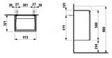 Laufen Pro S - Umývadlová skrinka s dvierkami, 415x320x580 mm, pánty vľavo, lesklá biela