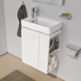Laufen Pro S - Skrinka s umývadielkom, sifónom a bočnou policou vpravo, 480x280x690 mm, lesklá biela