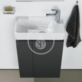 Laufen Pro S - Umývadlová skrinka s dvierkami a bočnou policou vľavo, 470x275x605 mm, grafit mat