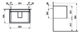 Laufen Pro S - Umývadlová skrinka, 665x450x390 mm, 1 zásuvka, grafit mat
