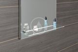 Aqualine Doplnky - Zrkadlo s LED osvetlením, 600x800 mm, sklenená polička