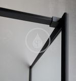 Gelco Cure Black - Sprchová zástena 700x200 mm, čierna mat/číre sklo