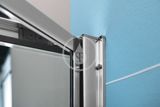Polysan Deep - Sprchové dvere skladacie 1000 mm, lesklý hliník/číre sklo