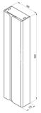 Ravak Balance - Vysoká skrinka, 400x1600x175 mm, biela/grafit