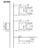 Villeroy &amp; Boch Avento - Umývadlová skrinka, 340x514x202 mm, 1 dvierka, Crystal White