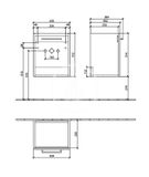 Villeroy &amp; Boch Avento - Umývadlová skrinka, 430x514x352 mm, 1 dvierka, Arizona Oak