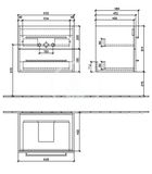 Villeroy &amp; Boch Avento - Umývadlová skrinka, 630x514x452 mm, 2 zásuvky, Arizona Oak