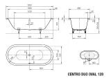 Kaldewei Avantgarde - Vaňa Centro Duo Oval 128, 1800x800 mm, s otvormi na držadlo, antislip, biela