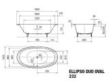 Kaldewei Avantgarde - Vaňa Ellipso Duo Oval 232, 1900x1000 mm, s otvormi pre držadlo, antislip, biela