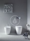 Duravit ME by Starck - Stojace WC, zadný odpad, s HygieneGlaze, biela/matná biela