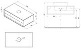 Ravak Step - Umývadlová skrinka SD, 1000x540x305 mm, 1 zásuvka, biela/orech