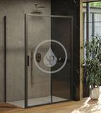 Ravak Blix - Sprchové dvere Slim BLSDP2-110, 1077-1105 mm, čierna/číre sklo