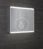 Sapho Batu - Zrkadlová skrinka s LED osvetlením, 800x710x150 mm, biela