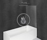 Polysan Modular Shower - Vaňová zástena jednodielna, 700x1500 mm, leštený hliník/číre sklo