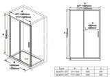 Ravak Blix - Sprchové dvere Slim BLSDP2-100, 977-1005 mm, čierna/číre sklo