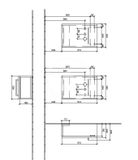 Villeroy &amp; Boch Avento - Umývadlová skrinka, 340x514x202 mm, 1 dvierka, Stone Oak