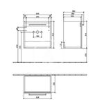 Villeroy &amp; Boch Avento - Umývadlová skrinka, 530x514x352 mm, 1 dvierka, Stone Oak