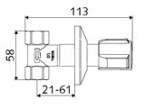 Schell Comfort - Uzatvárací a regulačný ventil DN15, chróm