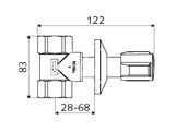 Schell Comfort - Uzatvárací a regulačný ventil DN25, chróm