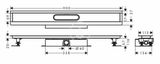 Hansgrohe uBox universal - Set na plochú inštaláciu lineárneho sprchového žľabu 900 mm, nerezová