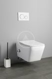 Sapho Porto - Závesné WC s bidetovou spŕškou, Rimless, biela