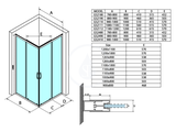 Gelco Sigma - Sprchové dvere Simply dvojdielne, 880-900 mm, Coated Glass, lesklý hliník/sklo Brick