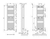 Kermi Kúpeľňový radiátor B20-SM 750x1800mm stredový rovný biely