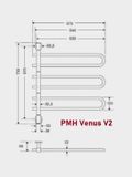 PMH Venus Elektrický sušiak VE2SS leštená nerez 675×750