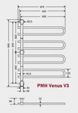 PMH Venus Elektrický sušiak VE3SS leštená nerez 675×940