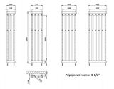 PMH Coral Kúpeľňový radiátor C6C chróm 425×1200