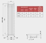 PMH Darius Kúpeľňový radiátor s vešiačikmi DAH5MS metalická strieborná 326×1500