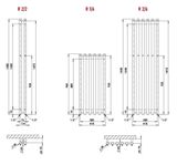 PMH Rosendal Kúpeľňový radiátor R1C/6 chrómovaný 420×950