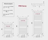 PMH Savoy Kúpeľňový radiátor S3W-M biely 750×790