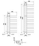 PMH Theia Kúpeľňový radiátor T2A metalický antracit 500×1540