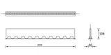 Ozonius Split špárový dilatačný profil 108x10 mm