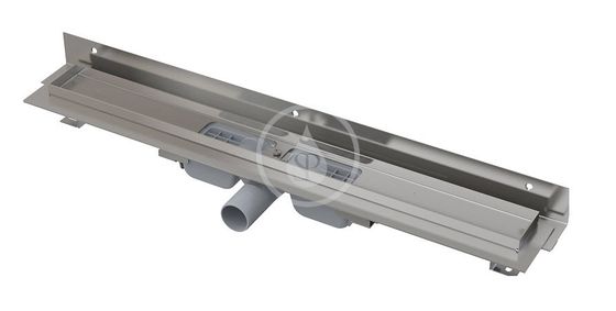 Alcadrain Odtokové žľaby - Sprchový žľab Flexible Low 750 mm, s nastaviteľnou obrubou k stene, nehrdzavejúca oceľ