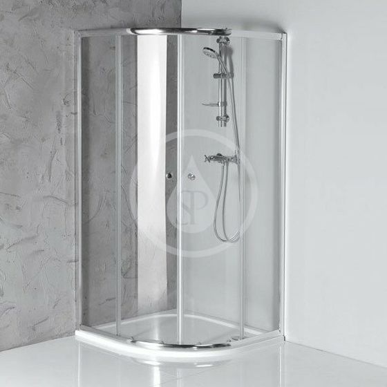 Aqualine Arleta - Sprchový kút 80x80 cm, chróm/číre sklo