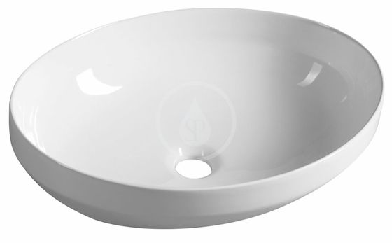 Aqualine Umývadlá - Umývadlo na dosku, 51x37 cm, bez prepadu, biela